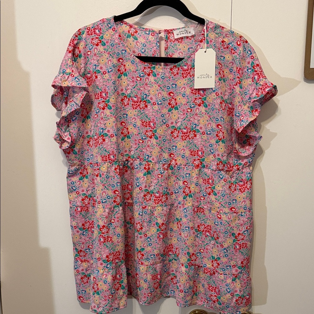 New Look Multicolor Floral Blouse